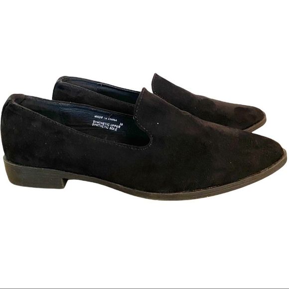 NEW STEVE MADDEN DANNIE BLACK FAUX SUEDE SLIP ON FLATS SHOES SIZE 8.5 - Picture 5 of 13